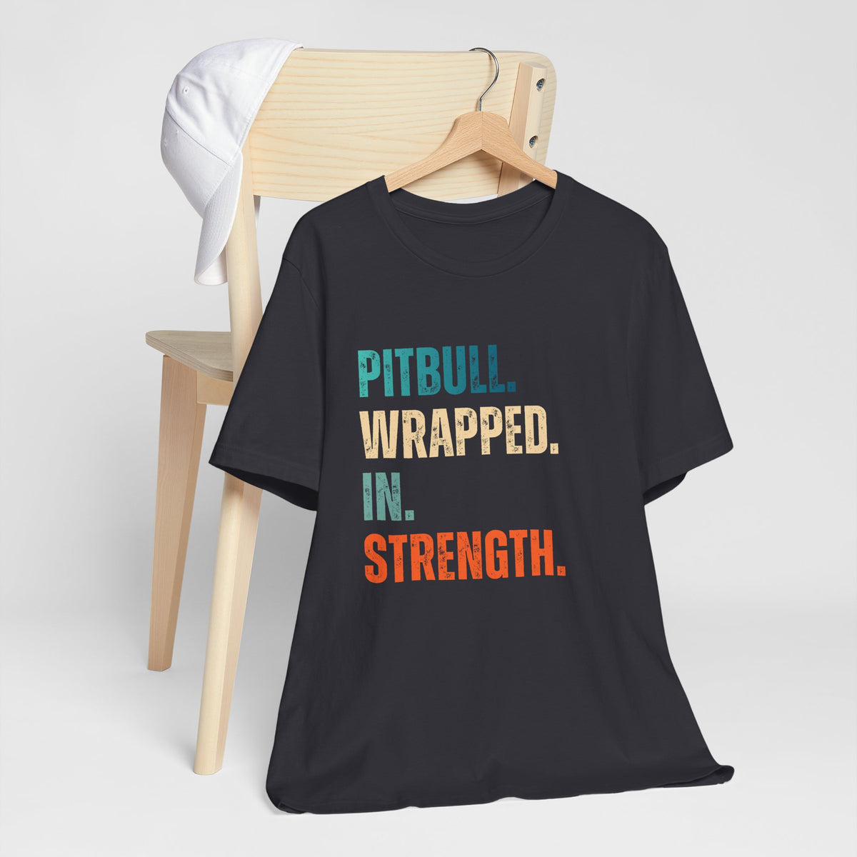 Pitbull Wrapped in Strength Shirt – Strong Dog Breed Statement Tee, Pitbull Lover Gift