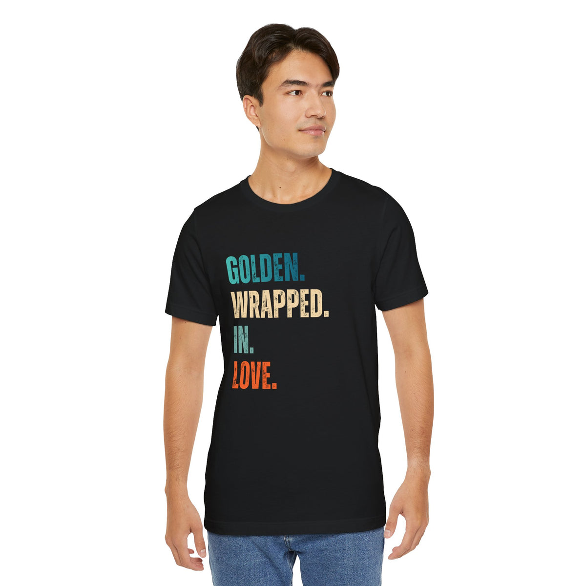 Golden Retriever Wrapped in Love Shirt – Cute Dog Lover Tee, Golden Gift
